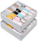 Organizadores de Cajones, 24 Celdas Plegable Cajas de Almacenamiento, Cajas Organizadoras para Calcetines, Bragas, Corbata, Pañuelos Accesorios (2 Paquetes,Gris）