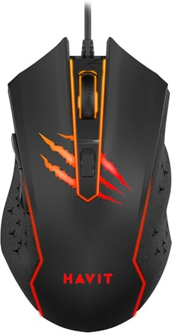 havit Mouse Gaming Led Ottico da gioco PC USB 2400 DPI Gamenote MS1027