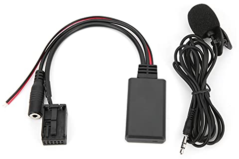 Akozon AUX-In Adapter, Bluetooth 5.0 Auto AUX Kabeladapter mit Mikrofon Ersatz für Z4 E85 X3 E83 E39 E60 E61 E63 E64