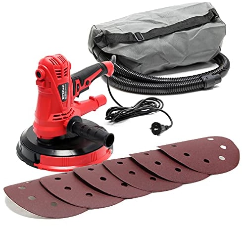 XPOtool Levigatrice 1280W Con aspirazione, disco di levigatura da 215 mm e impugnatura supplementare