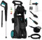 Cecotec Hidrolimpiadora Hydroboost 2500 Home&Car. 2500 W, para Casa y Coche, Caudal máximo de 480 l/h, Presión de 195 Bares, Bomba de Aluminio, Radio de Acción 14m, Accesorios