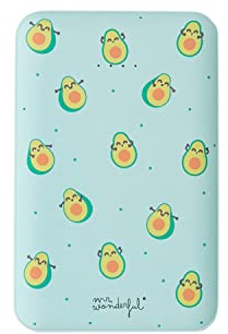Wondee Mr Wonderful Avocados Tragbares Ladegerät, 5.000 mAh mit 2 Anschlüssen, kompatibel mit Smartphones, Tablets und mehr