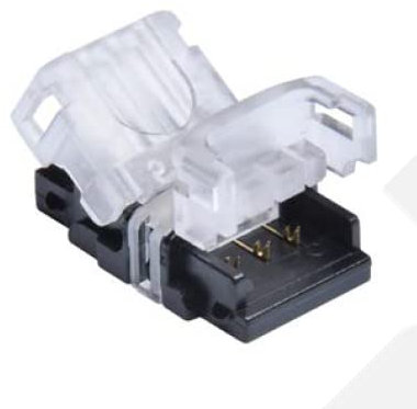 INVISIBLE LED-Verbinder, 3 polig, 10 mm Breit, Rund auf Strip