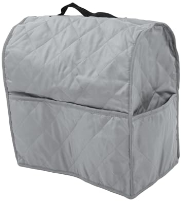 36x23x36cm/14.2x9.1x14.2inch Stand Mixer Cover, Protective Dust Cover for Kitchen Mixers, Anti Dirt Anti Scratches Carry Bag with Top Handle and Pockets for Kitchen Stand Aid Mixer (Grey)