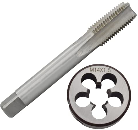 Gewindeschneider-Set, metrisch, M14 x 1,5 mm, M14 Rechtsgewinde, Gewindeschneidwerkzeug, Rundgewindebohrer
