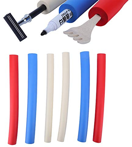 ZJchao 6 Pcs Foam Tube, Foam Tube, Handle Sleeve, Foam Utensils Pad Handles Spoon Fork Round Hollow Closed Cell Tube Larger Grip Tube Tool, Foam Handle Sleeve, for Disabled