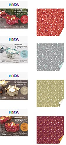 Sparset 4x30x Origami Faltblätter 15x15cm / 10x10cm / 20x20cm