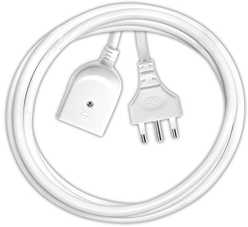 V-TAC Prolunga Elettrica da 5 Metri con Presa 10/16A Bipasso - Prolunga Cavo Elettrico per Casa, Ufficio, Negozio, Lavoro - Super Resistente - Spina 16A