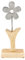 com-four® Deko-Aufsteller Blume - Premium Metall-Blume auf Mangoholz-Sockel - Deko-Blume aus Metall zum Hinstellen und Verschenken (1 Stück - Blume 1)