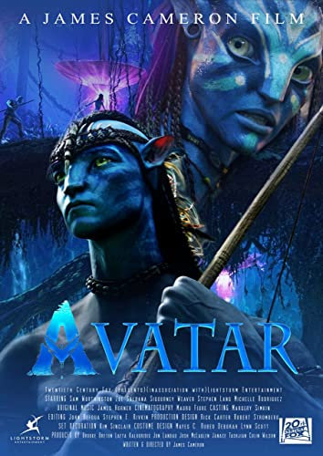 avatar 2 Poster A1 - Filmkunstposter in verschiedenen Größen für Wohn- oder Schlafzimmerideen. Randlose Kultfilmbilder, klassische ikonische 70er, 80er, 90er Jahre, Vintage-Retro-Wanddekoration, Bild