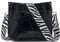ZOUIQSS Dame Crossbody Taschen Leder Umhängetasche Frauen Hobo Handtasche mit Reißverschluss Schultertasche mit verstellbarem Riemen(Schwarz(5CM) ZEBRA3)