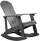 Muskoka Garten-Schaukelstuhl dunkelgrau mit Breiten Armlehnen modern Adirondack