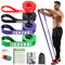 4 Stück Fitnessbänder Set, Widerstandsbänder Resistance Bands Gymnastikband mit 1 Tasche, Fitnessband für Krafttraining Powerlifting Fitness Bodybuilding Yoga