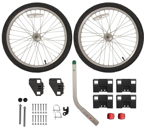 WIKE DIY Flatbed Bike Trailer Kit - Includes wheels, towbar, corner connectors, bike hitch, nuts + bolts. Max finished size: 36 x 72