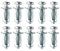 10 Stück Hohlraumwand-Befestigungsanker, M6 x 25, robuste Metall-Hohlraumwand-Befestigungsanker, Dübel, Dehnschrauben, Bolzen für Trockenbau, Gipskarton
