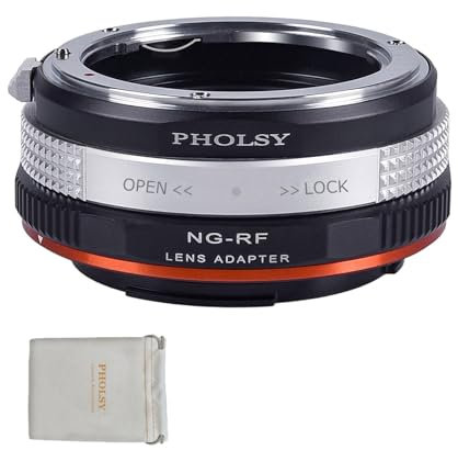 PHOLSY Manuale Adattatore per Lente: Compatibile con Obiettivi Nikon F (G-Type) e Corpo Fotocamera Canon RF (EOS R-Type), Nikon G su RF