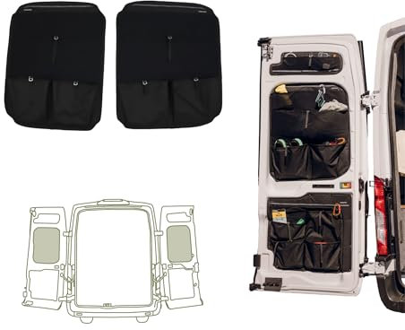 VanEssential Rear Door MIDDLE Storage Panels (Pair) Designed for Ford Transit High/Mid Roof (Van Years 2015 to Current Model)