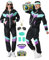 KUKIKUKI 80er 90er Jahre Outfit für Herren Damen, Tracksuit Sportbekleidung, Streetwear Trainingsanzug Jogginganzug Outfit für 80er Jahre Herren Kostüm (black, 3XL)