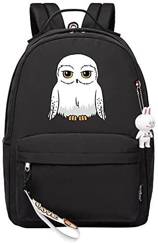 Mode Eule Hedwig Print Rucksack Harry Magic Rucksack 7~15 Klasse Student Pack Schwarz