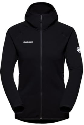 Mammut Aconcagua ML Hooded Jacket Women | Outdoor Fleecejacke für Damen mit Kapuze | Schwarz, M