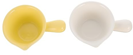 TOPBATHY Keramik Sojaschale Japanische Schalen Weiß für Salate und Snacks 2 Stück für Picknick und Camping
