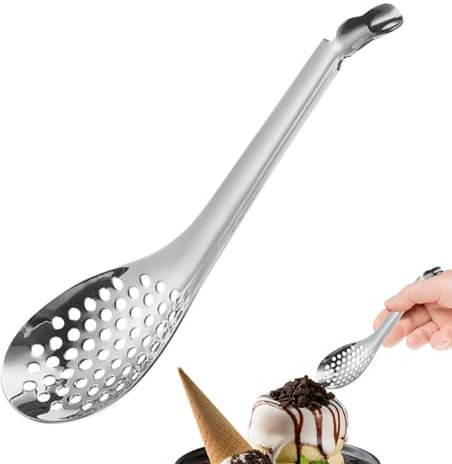 Fukamou Cucchiai Per Caviale | Filtri A Cucchiaio Forato Per Sferificazione Molecolare - Cucchiaio Da Bar Da Cucina In Oro O Argento Per Salse, Cereali, Stufati E Caviale
