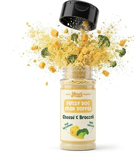 YEARS Dog Food Toppers for Fussy Eaters - Cheese & Broccoli Grain Free | 100% Natural Meal Enhancer For Fussy Eaters. Cheese & Broccoli, No Preservatives. Sprinkle On Or Mix Into A Rich Gravy.