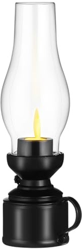 VICASKY Petroleum öLlampe Elektronische Petroleumlampe Led-öllaterne Plastikkerosin Alte Lampe Lampen Nachttischlampe Flammenlose Led-petroleumlampe Büro Elektronisches Bauteil Notlicht Buddha