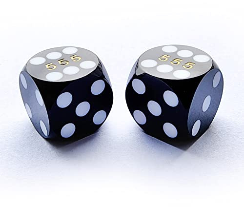 Bescon Professioneller Präzisionswürfel, bunt, solide und runde Ecken, 14,3 mm, einfarbig, Präzisions-Backgammon-Würfel, 14,3 mm, Schwarz