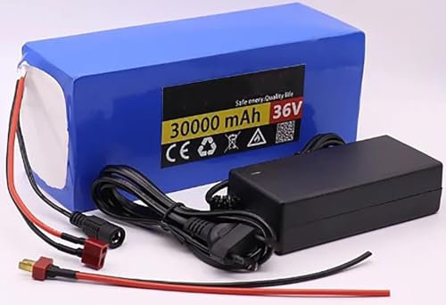 Batteria Per Bici Elettrica 36V 30Ah 10S4P Batteria Al Litio 10S4P Batteria Bici Elettrica Agli Ioni Di Litio Con BMS Integrato Caricabatterie 42V 2A Per 200W 350W 450W 500W XT30