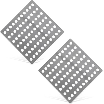 2 unidades de 15 x 15 cm para desagüe de suelo exterior, colador de desagüe de ducha, rejilla de drenaje exterior, cubierta de drenaje de ducha, bloquea, cubierta de aguas residuales de hojas, acero