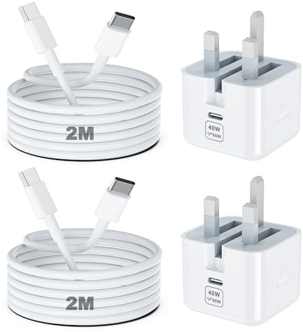 2PACK Samsung Charger 60W Super Fast Charger 3.0 with 2M Cable for Galaxy S26 S25 Ultra S24 S23 S22 S21 FE A17 A16 A15 A22 A25 A26 A32 A33 A34 A35 A36 A53 A54 A55 A56, Samsung USB C Charger Plug UK