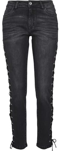 Urban Classics Damen Ladies Denim Lace Up Skinny Pants