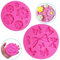 FineGood 2 pezzi decorativo stampi in silicone, a forma di fiore di crisantemo e papillon, cioccolato fondente argilla Sugar Craft sapone decorazione stampi torta di cottura DIY Tool - rosa