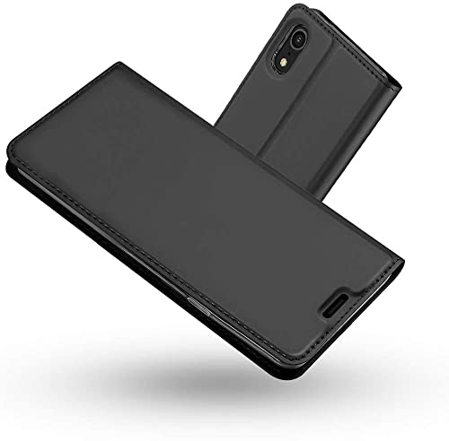 Radoo iPhone XR Hülle, Premium PU Leder Handyhülle Brieftasche-Stil Magnetisch Folio Flip Klapphülle Etui Brieftasche Hülle Schutzhülle Tasche Case Cover für Apple iPhone XR 6.1 Inch (Schwarzgrau)