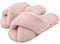 AONEGOLD Ciabatte da Casa Donna Invernali Warmer Peluche Pantofole Croce Morbido Open Toe Pantofole di Pelliccia Antiscivolo Scarpe(Rosa,Taglia 38-39)
