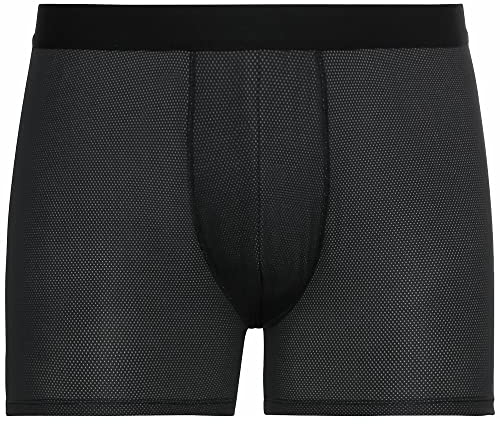 Odlo Herren Funktionshose Active F-dry Light Boxershorts Sportunterhose Funktionsunterwäsche, Schwarz, M EU
