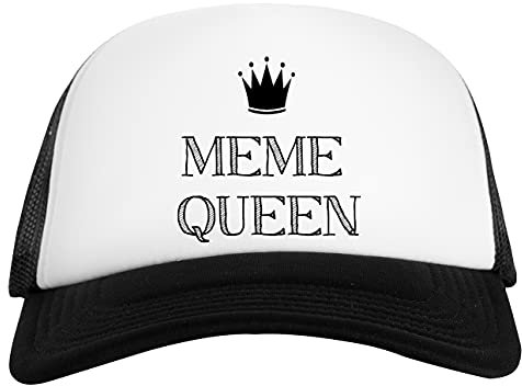 Meme Queen Weiß Schwarz Unisex Baseball Cap White Black
