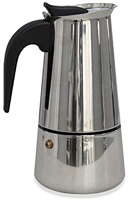 EUROXANTY Cafetera Italiana Moderna | Cafetera para Café de Acero Inoxidable | Robusta y Compacta | Accesorio para Cocina | 2 Tazas |