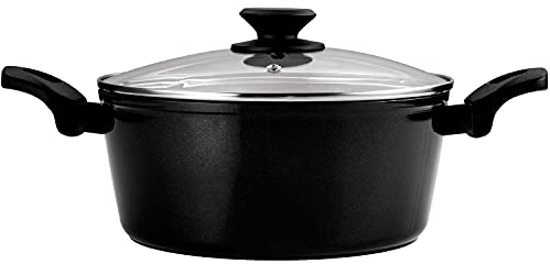 Fagor Vivant - Olla Negra 20cm, Aluminio Forjado, Todo Tipo de Cocina, Inducción, Mango Ergonómico, Antiadherente Bicapa, Libre de PFOA/PFTE