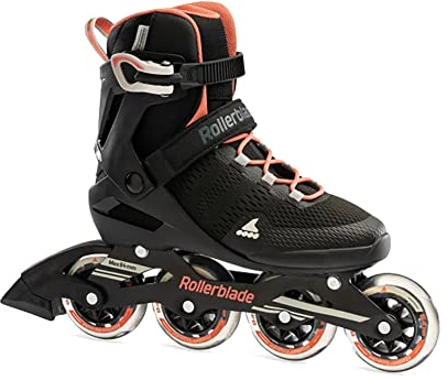 Rollerblade Damen Sirio 84, Nero/Corallo, X-Small