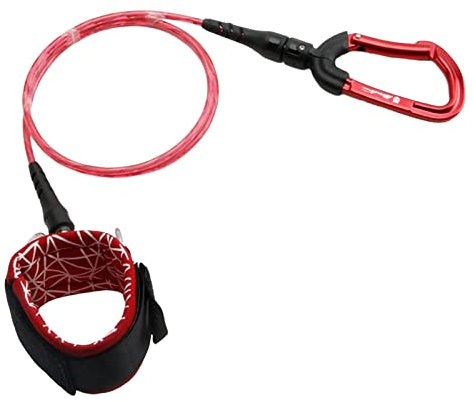 kowaku Cordino per apnea, Forza di Rottura Professionale Confortevole 24 KN/Corda di Sicurezza/Corda per Immersioni subacquee Adatta per Immersioni alla, Rosso