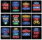 AKBOK 12 Pieces Video Game Posters Neon Gaming Poster Game Themed Art Poster Print Wall Decoration for Teens Boys Girls Bedroom Game Room 8” X 10” Unframed