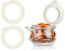 Standard Rubber Seals, 2 Pcs Re-Usable Leak Proof Silicone Gasket Airtight Seals Rings Compatible with Jars Mason Jar Clip Top Jars, Regular Wide Mouth Glass Orange, 0.35L-2L