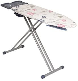 Mabel Home XL - Asse da stiro con spalliera pieghevole, 8 caratteristiche, con + copertura extra