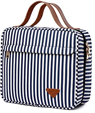 FANDARE Trousse de Toilette Femme Trousses à Maquillage Homme Sac de Toilette Accessoires de Voyage à Suspendre Trousse Femme Organisateurs de Toilettes Sac Cosmétique Bleu foncé