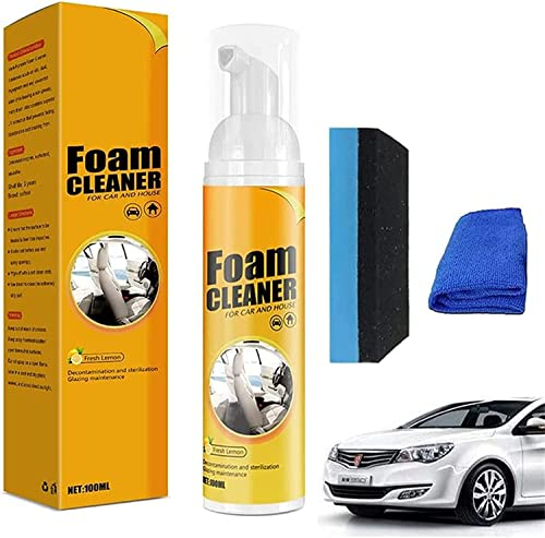 2023 nuovo detergente in schiuma magica per auto, detergente multiuso in schiuma, rimozione delle macchie senza risciacquo, detergente per uso domestico per cucina/bagno/auto (1 pz)