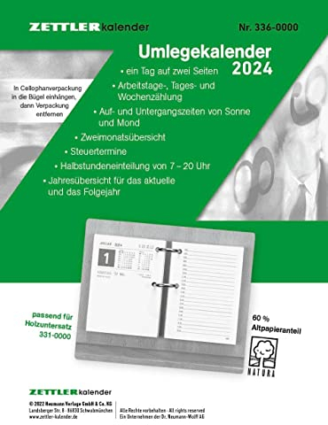 Umlege-Kalender 2024 8x10,8