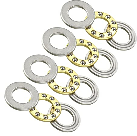 QUARKZMAN 4 Stück Miniatur Axial Kugellager 10mm x 18mm x 5.5mm Chromstahl Ersatz für Aufzüge und Formenbau