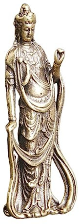 Garneck Medizinbuddha Weisse Tara Figur 2 Stück Messing-Buddha-bodhisattva-Statue Meditation -Figur Quan-Yin-Statue Zen- -Kuan-Zen-meditierende Bodhisattva- Für Anhänger